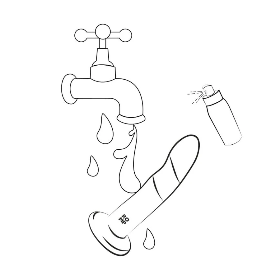 ROMP - DILDO IN SILICONE PICCOLO CON VENTOSA TRICOLORE 14 CM
